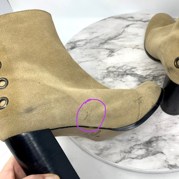Musse & Cloud Millie Grommet Suede Booties 9 Bohemian Chunky Coquette Girl Retro - Picture 8 of 16